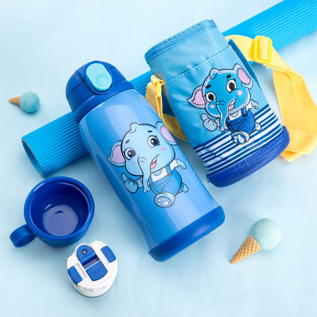 Bình nước giữ nhiệt học sinh phiên bản hoạt hình (Voi con)